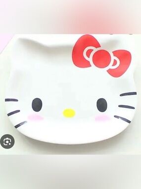NEW Hello Kitty White Ceramic Trinket Plate